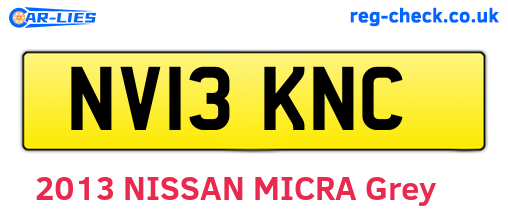 NV13KNC are the vehicle registration plates.