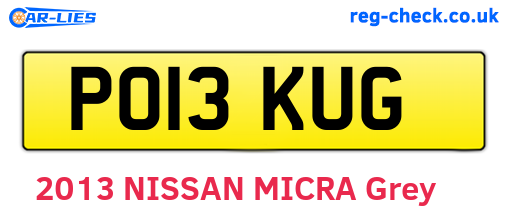 PO13KUG are the vehicle registration plates.