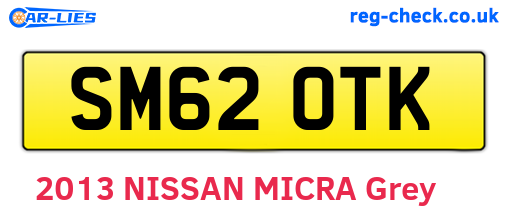 SM62OTK are the vehicle registration plates.