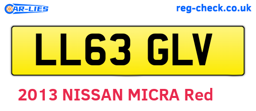 LL63GLV are the vehicle registration plates.