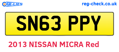 SN63PPY are the vehicle registration plates.