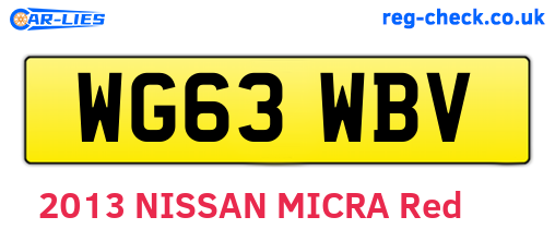 WG63WBV are the vehicle registration plates.
