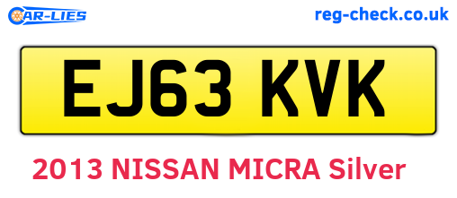 EJ63KVK are the vehicle registration plates.