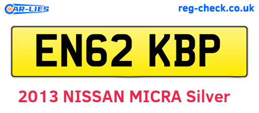 EN62KBP are the vehicle registration plates.