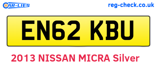 EN62KBU are the vehicle registration plates.