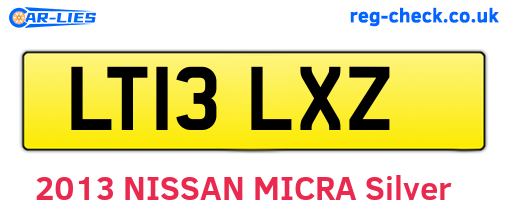 LT13LXZ are the vehicle registration plates.