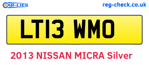 LT13WMO are the vehicle registration plates.