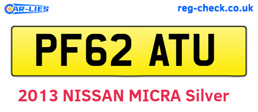 PF62ATU are the vehicle registration plates.