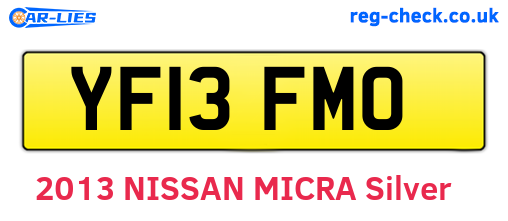 YF13FMO are the vehicle registration plates.
