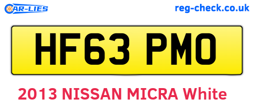 HF63PMO are the vehicle registration plates.