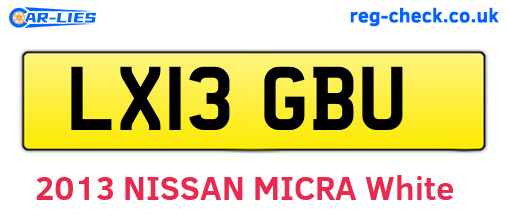 LX13GBU are the vehicle registration plates.