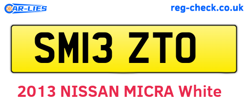 SM13ZTO are the vehicle registration plates.