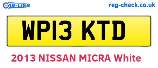 WP13KTD are the vehicle registration plates.