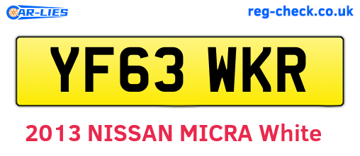 YF63WKR are the vehicle registration plates.