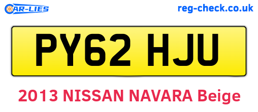 PY62HJU are the vehicle registration plates.