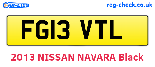 FG13VTL are the vehicle registration plates.