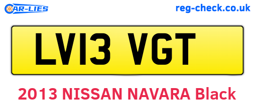 LV13VGT are the vehicle registration plates.