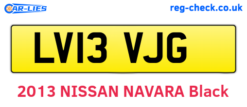 LV13VJG are the vehicle registration plates.