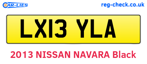 LX13YLA are the vehicle registration plates.