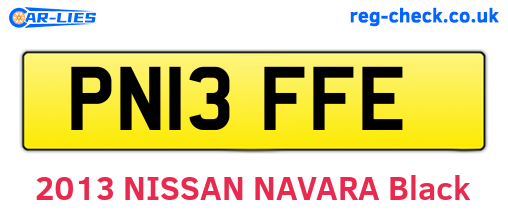 PN13FFE are the vehicle registration plates.