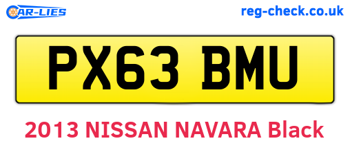 PX63BMU are the vehicle registration plates.