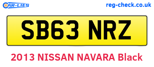 SB63NRZ are the vehicle registration plates.