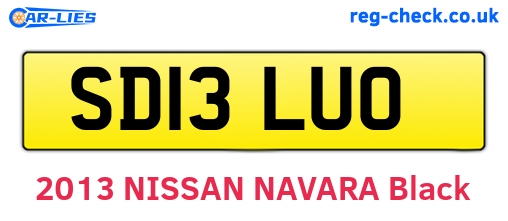 SD13LUO are the vehicle registration plates.