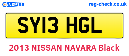 SY13HGL are the vehicle registration plates.
