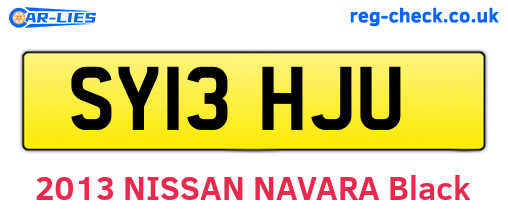 SY13HJU are the vehicle registration plates.