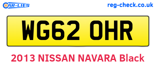 WG62OHR are the vehicle registration plates.