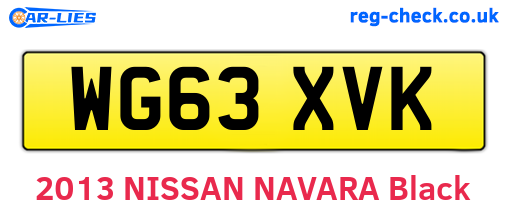 WG63XVK are the vehicle registration plates.