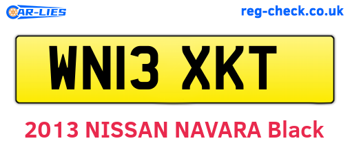 WN13XKT are the vehicle registration plates.