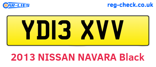 YD13XVV are the vehicle registration plates.