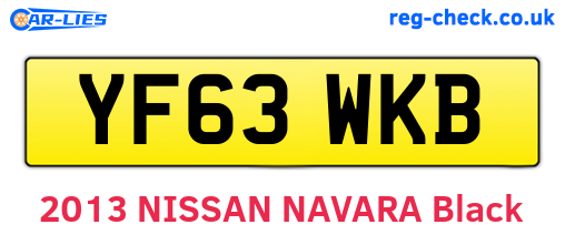 YF63WKB are the vehicle registration plates.