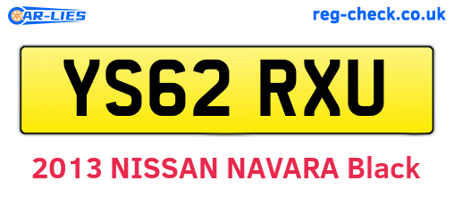 YS62RXU are the vehicle registration plates.