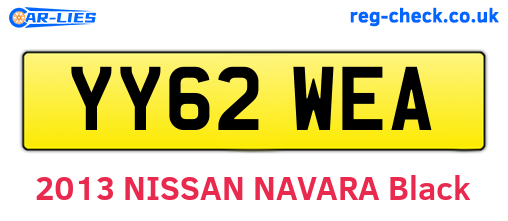 YY62WEA are the vehicle registration plates.