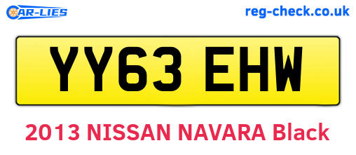 YY63EHW are the vehicle registration plates.