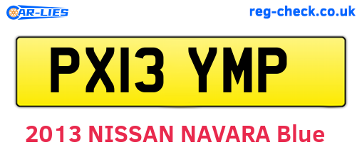PX13YMP are the vehicle registration plates.