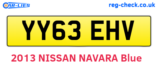YY63EHV are the vehicle registration plates.