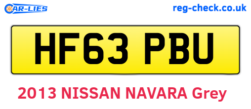 HF63PBU are the vehicle registration plates.