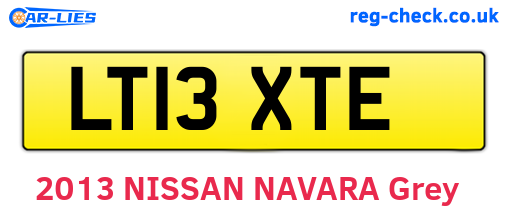 LT13XTE are the vehicle registration plates.