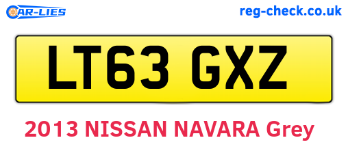LT63GXZ are the vehicle registration plates.