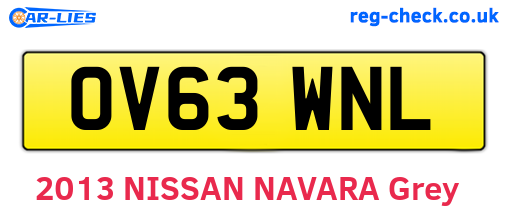 OV63WNL are the vehicle registration plates.