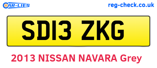 SD13ZKG are the vehicle registration plates.