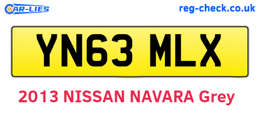 YN63MLX are the vehicle registration plates.