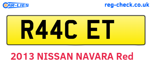 R44CET are the vehicle registration plates.