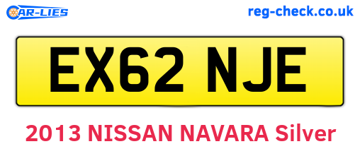 EX62NJE are the vehicle registration plates.
