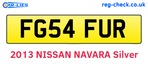 FG54FUR are the vehicle registration plates.