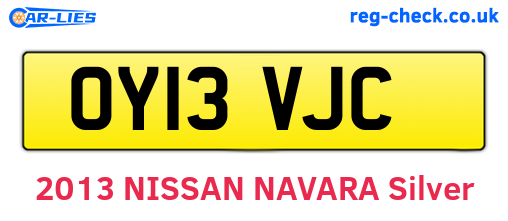 OY13VJC are the vehicle registration plates.