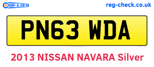 PN63WDA are the vehicle registration plates.